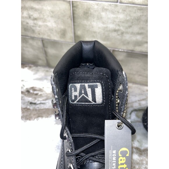 Women's Caterpillar Boot Colorado Silver Alias Black Leather P307009 Size 10 NIB - Picture 3 of 15